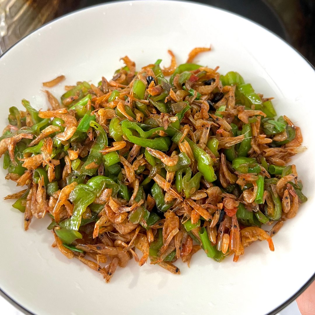 家常菜系列之虾皮炒辣椒,补钙下饭菜