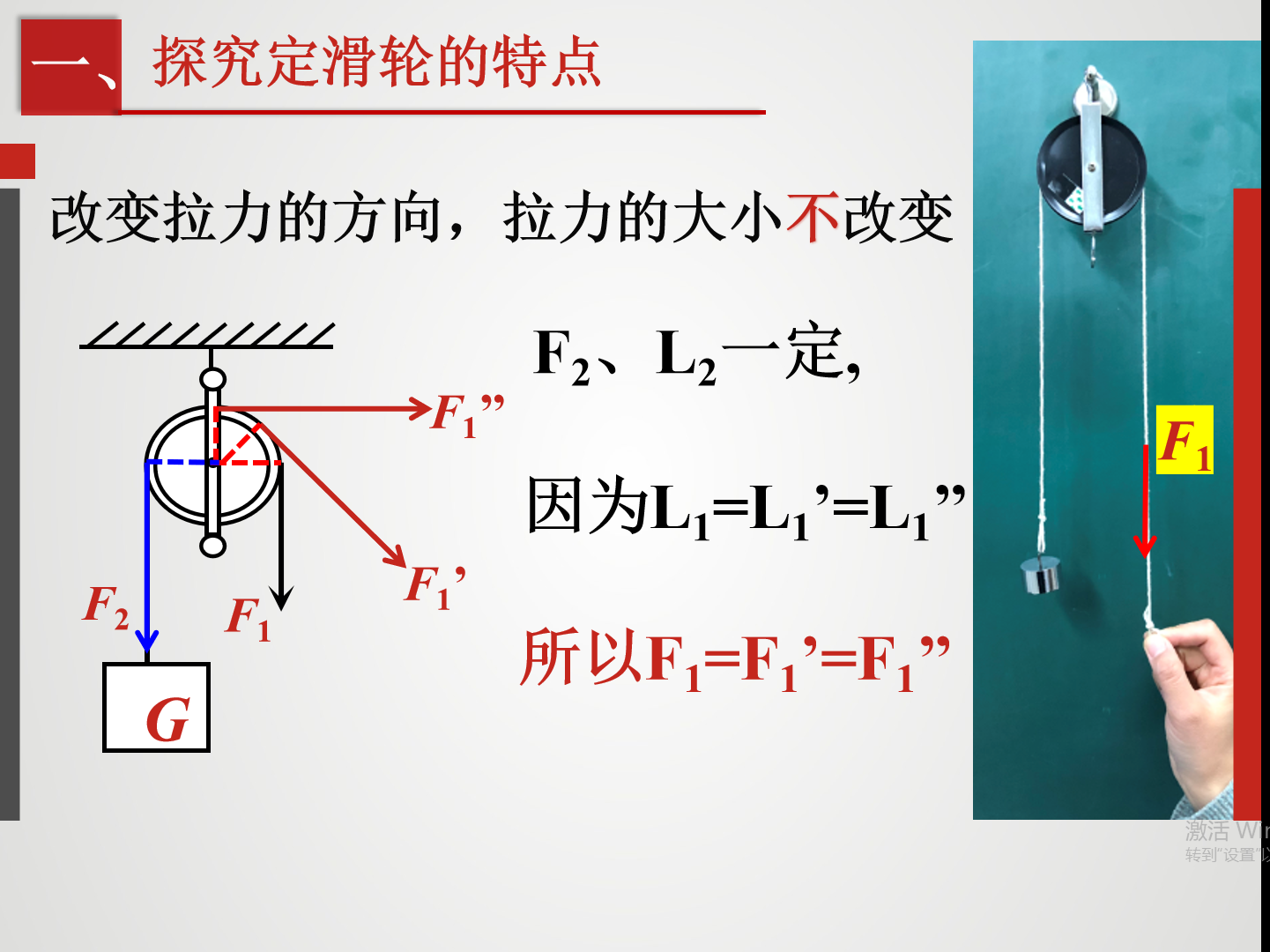 定滑轮和动滑轮组合图图片