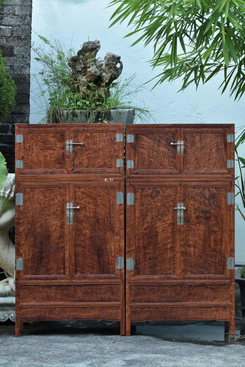 顶级7215雨滴瘤黄花梨顶箱柜