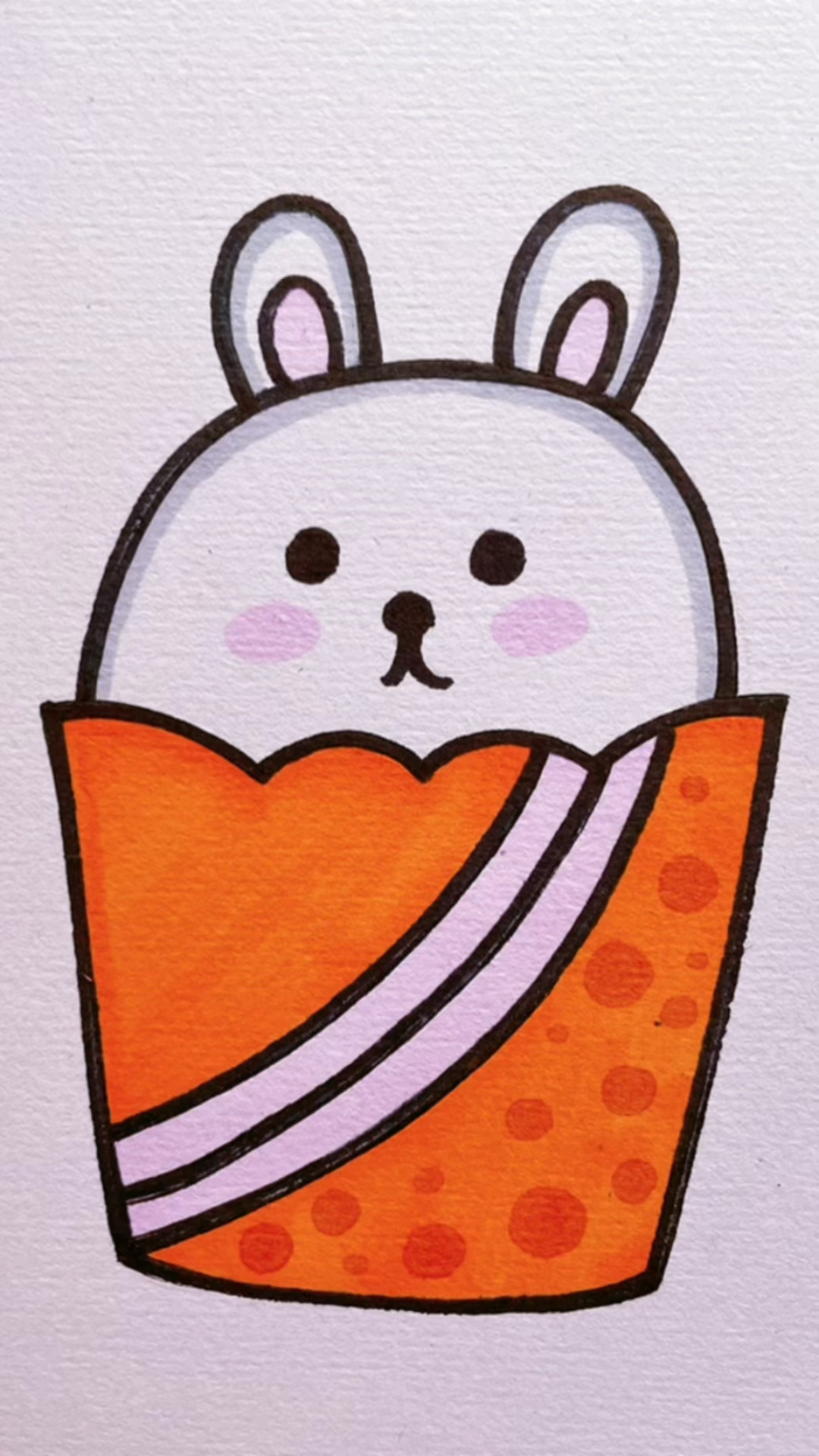 【蛋糕简笔画】兔兔纸杯蛋糕