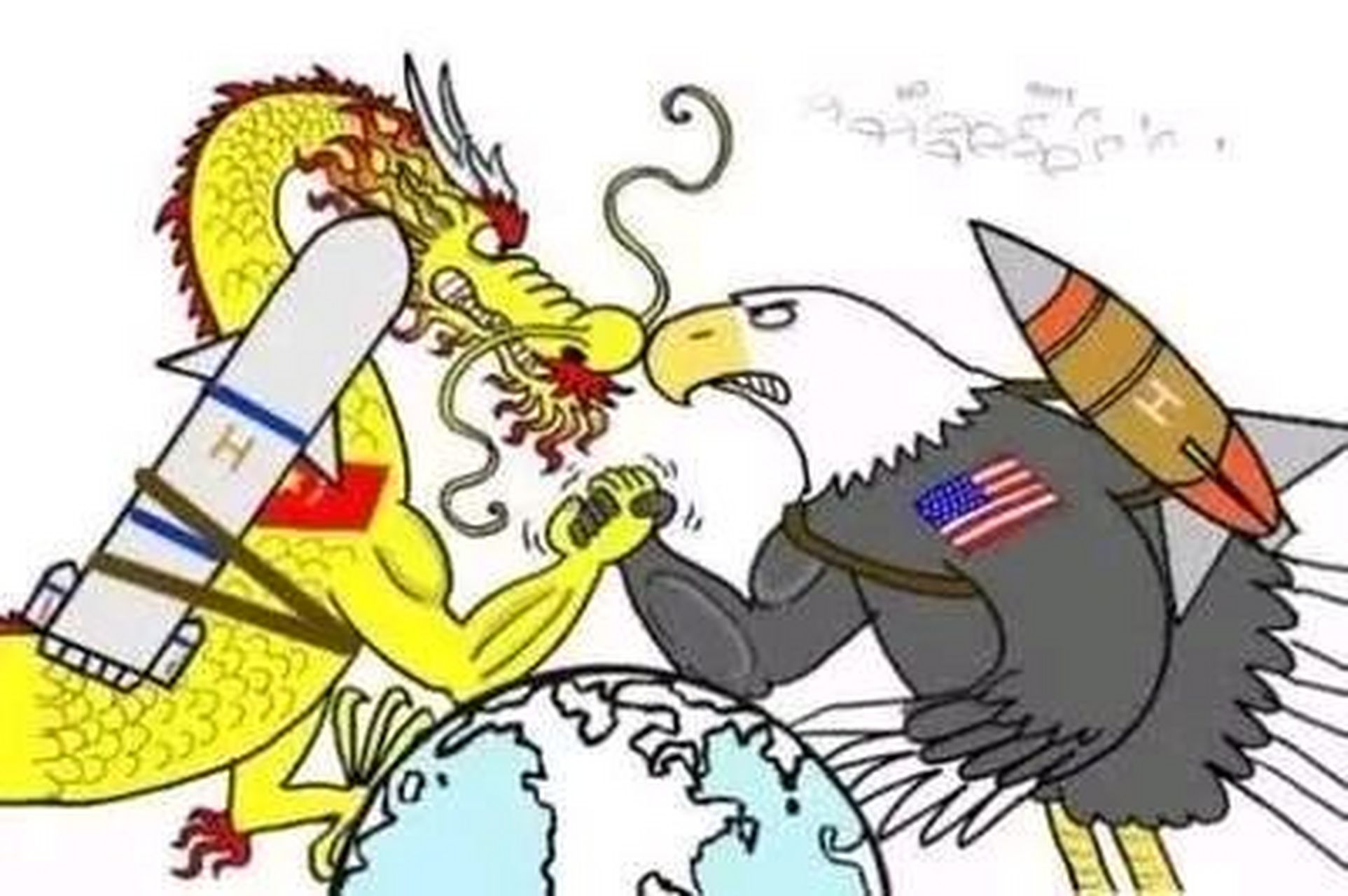 美国与中国开战图片