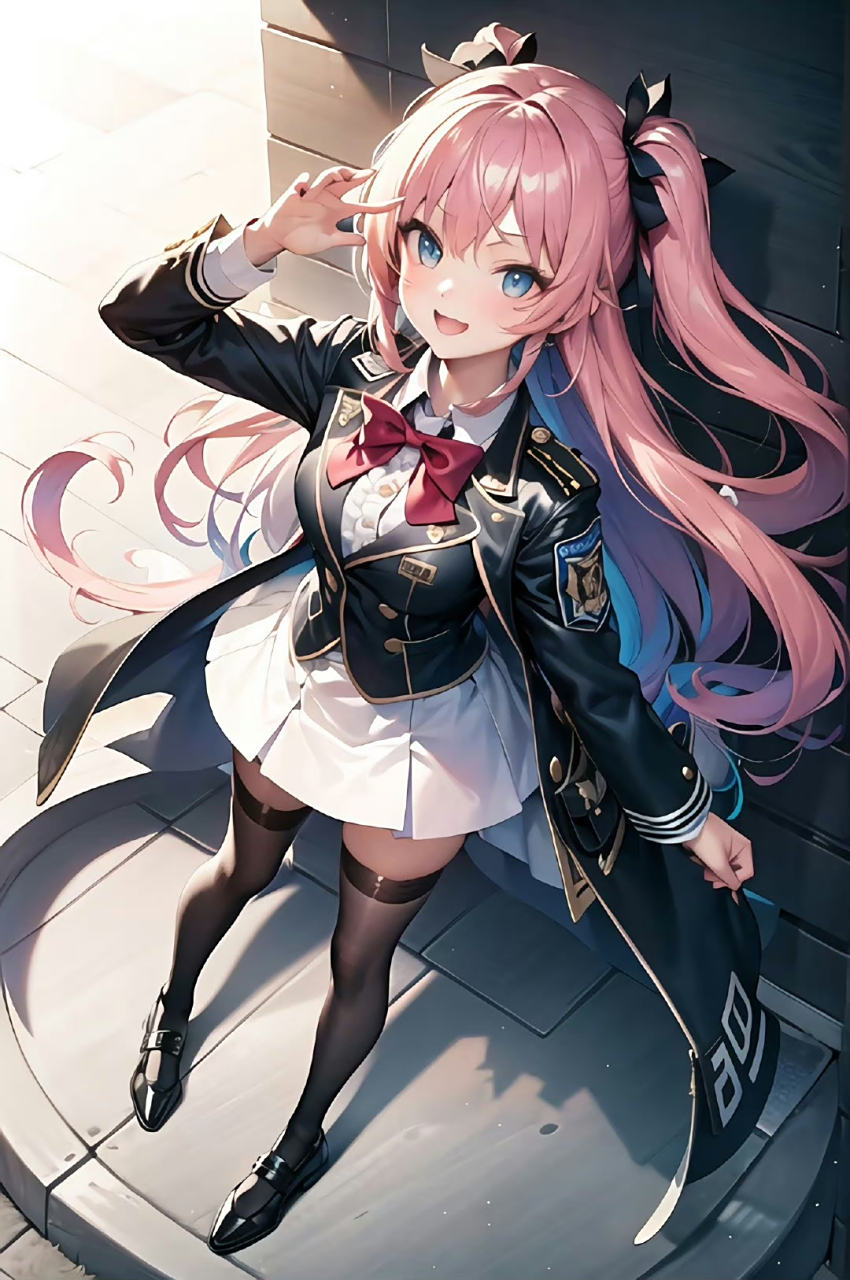 插画# ai绘画生成:双马尾美少女[心]