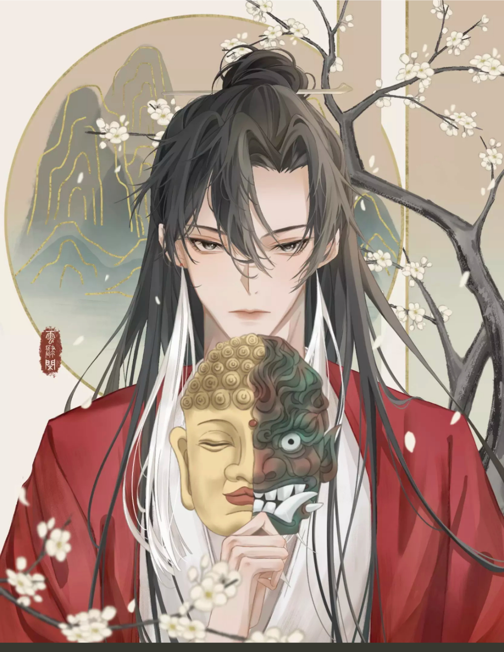 这就是尘不到那青面獠牙的面具嘛~~~斯哈斯哈斯哈#尘不到