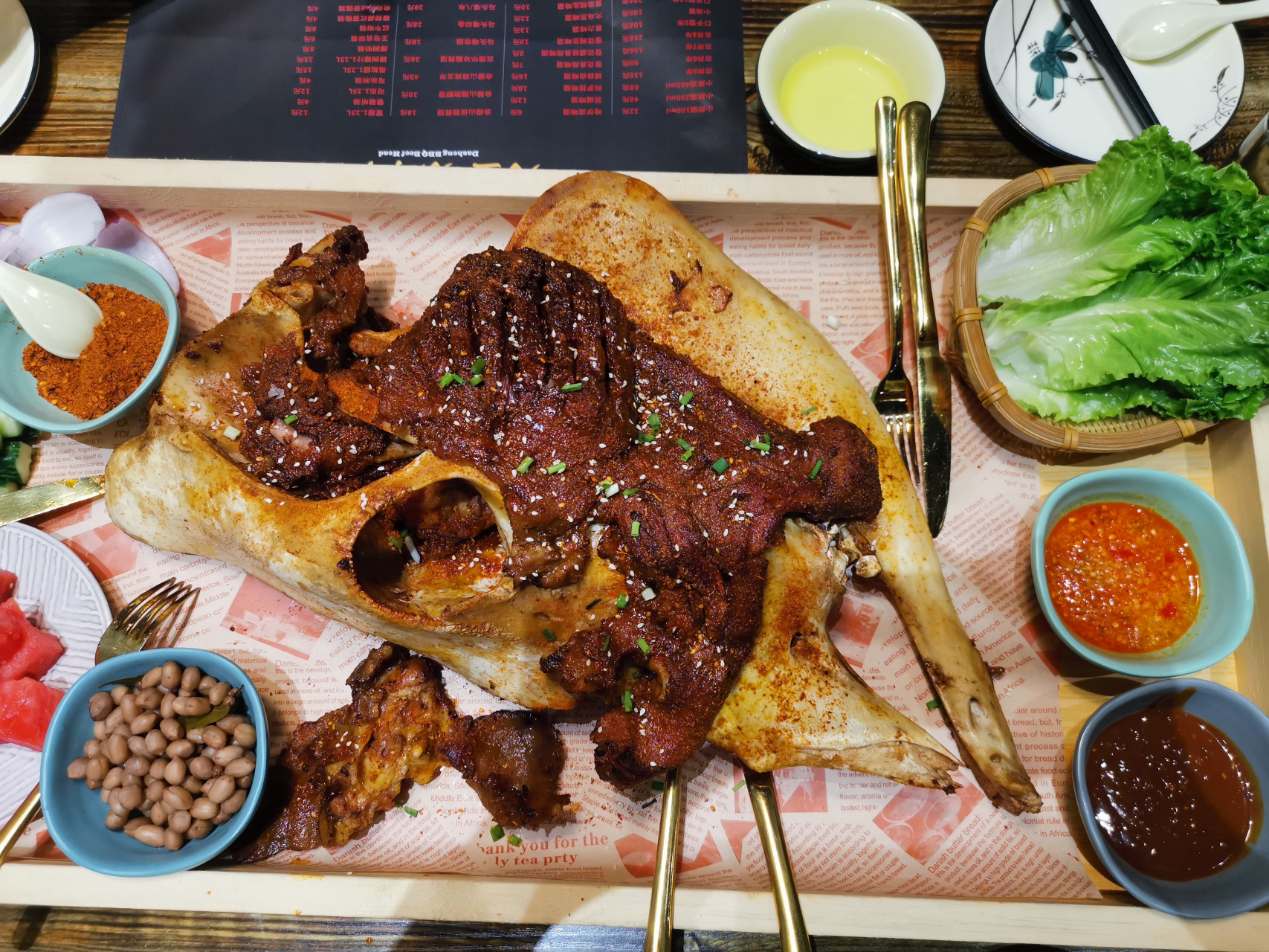 炭烤牛头,味道好极了