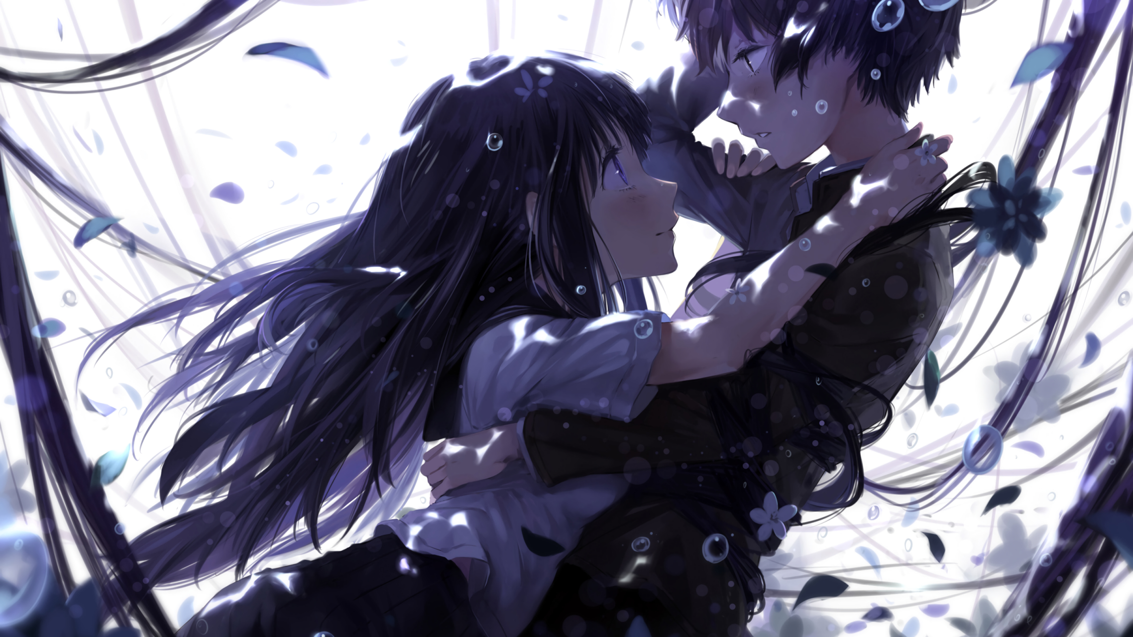 水下的暧昧#二次元美图# #动漫美图