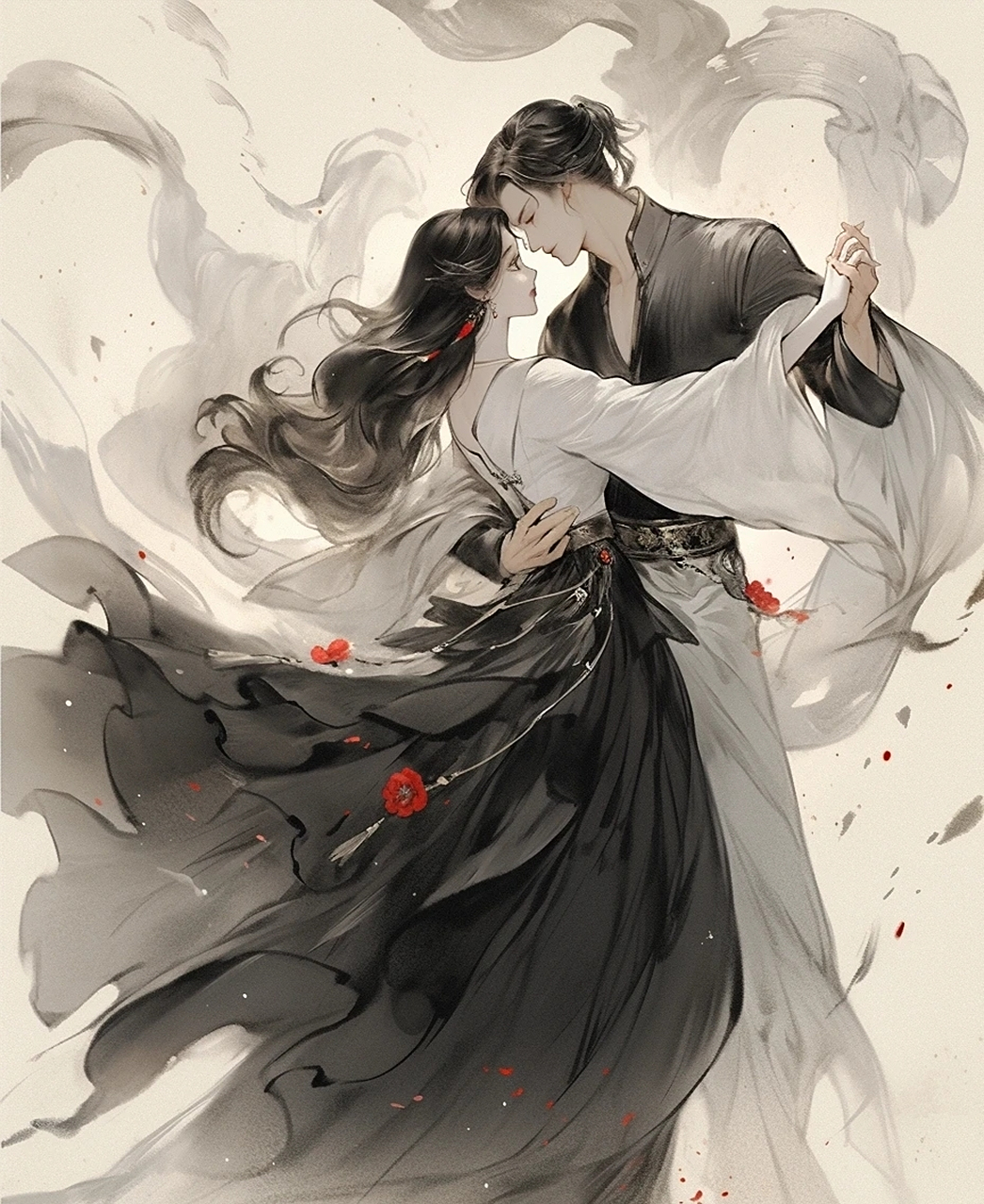 古风情侣图:言念君子,温其如玉.在其板屋,乱我心曲.