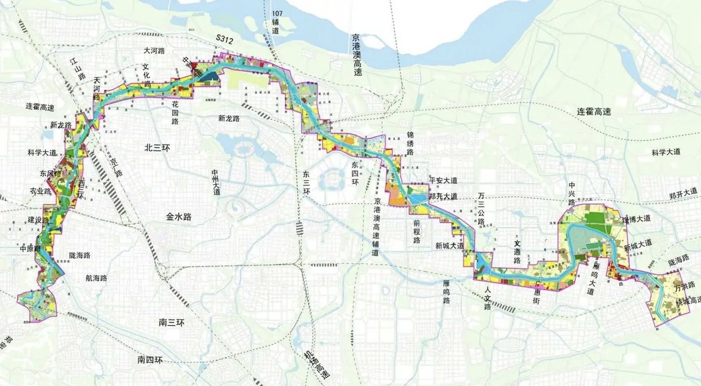 郑州市贾鲁河流域地图图片