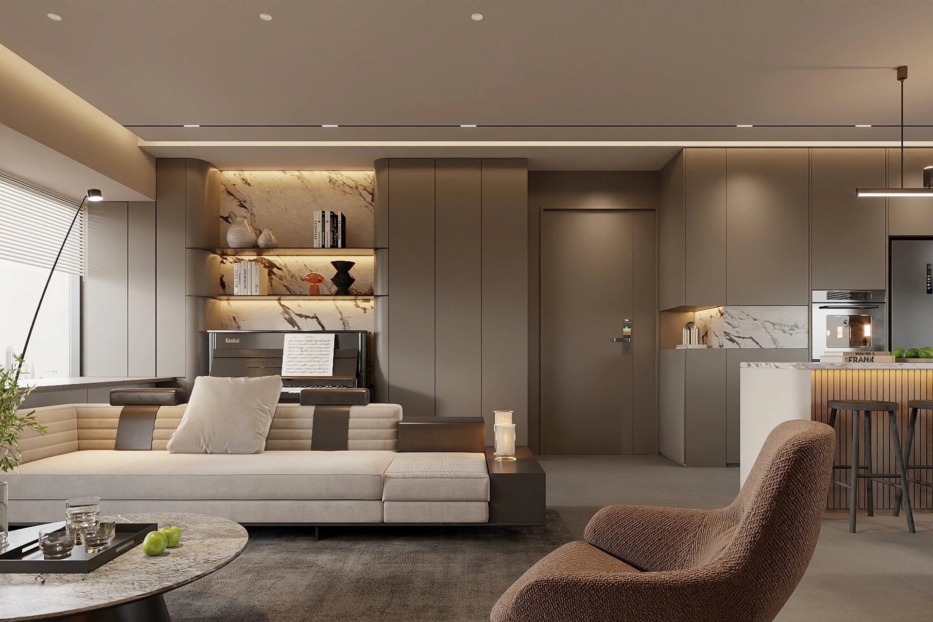 115平米意式轻奢风设计,高级精致有品质的家.