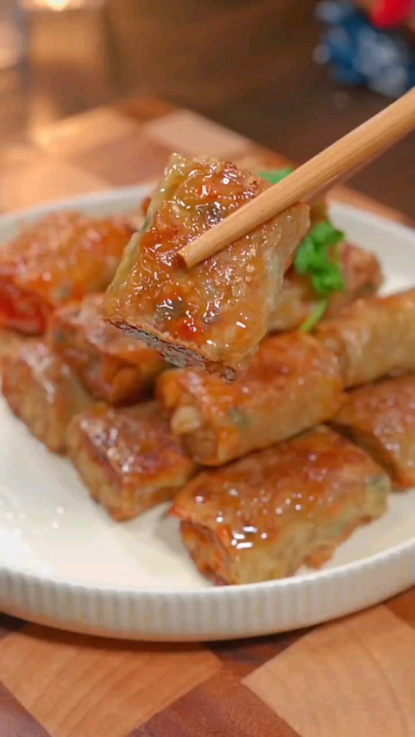 温州特色美食"炸响铃",一口吃下去有爆汁的感觉