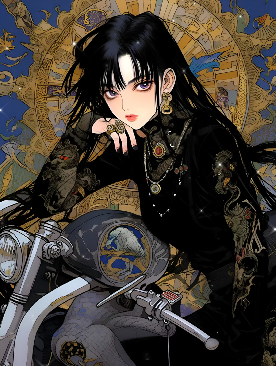 黑发帅气御姐 #二次元# #ai共创计划# #ai绘画