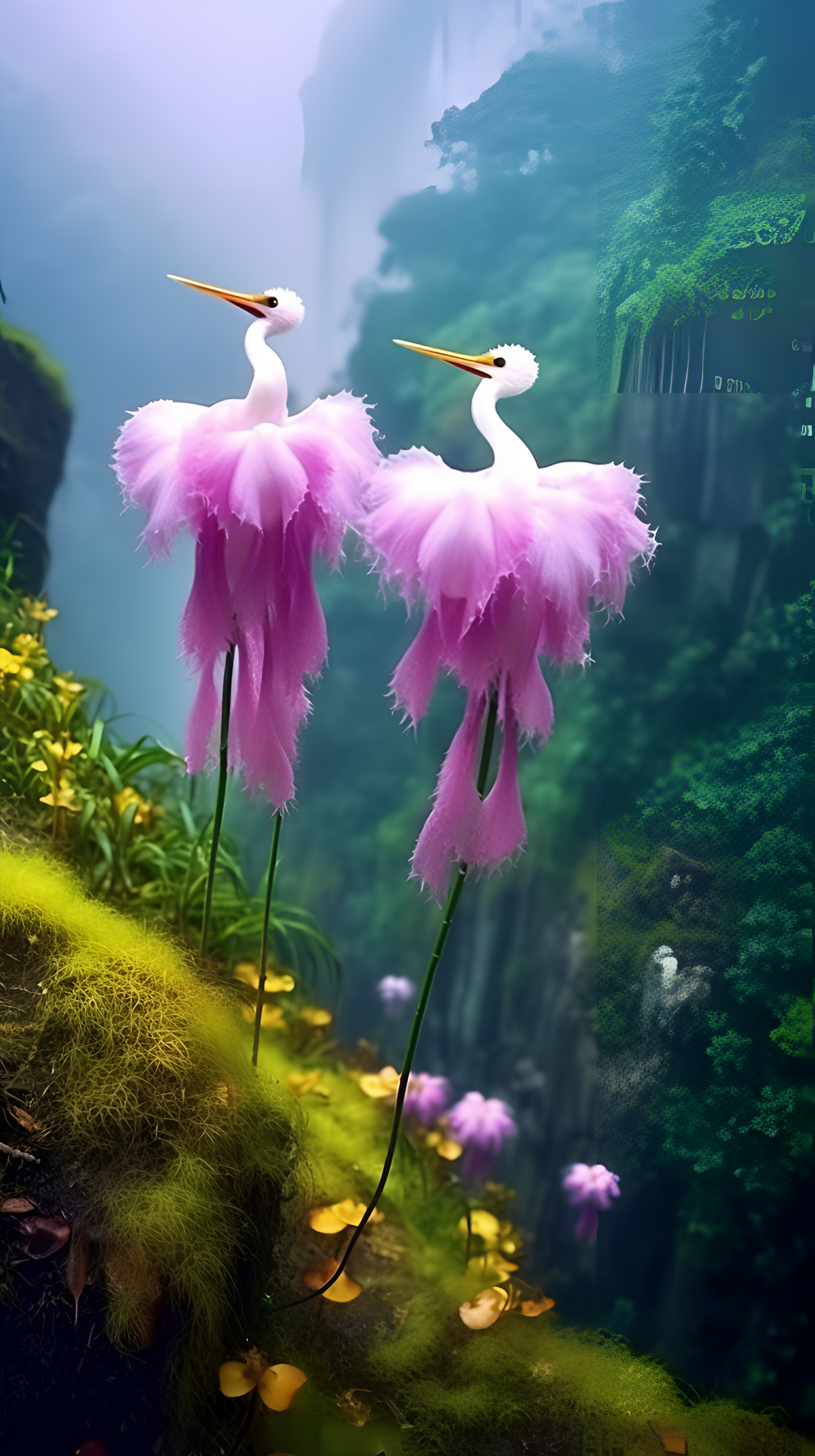 美丽的白鹭兰花