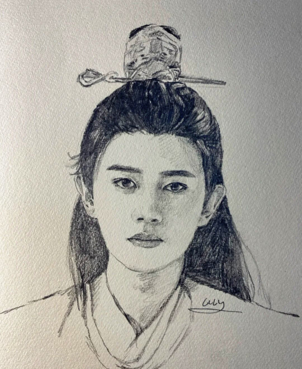 手绘嘉伦图片来了  你们爱了吗#任嘉伦# #明星# #武庚纪