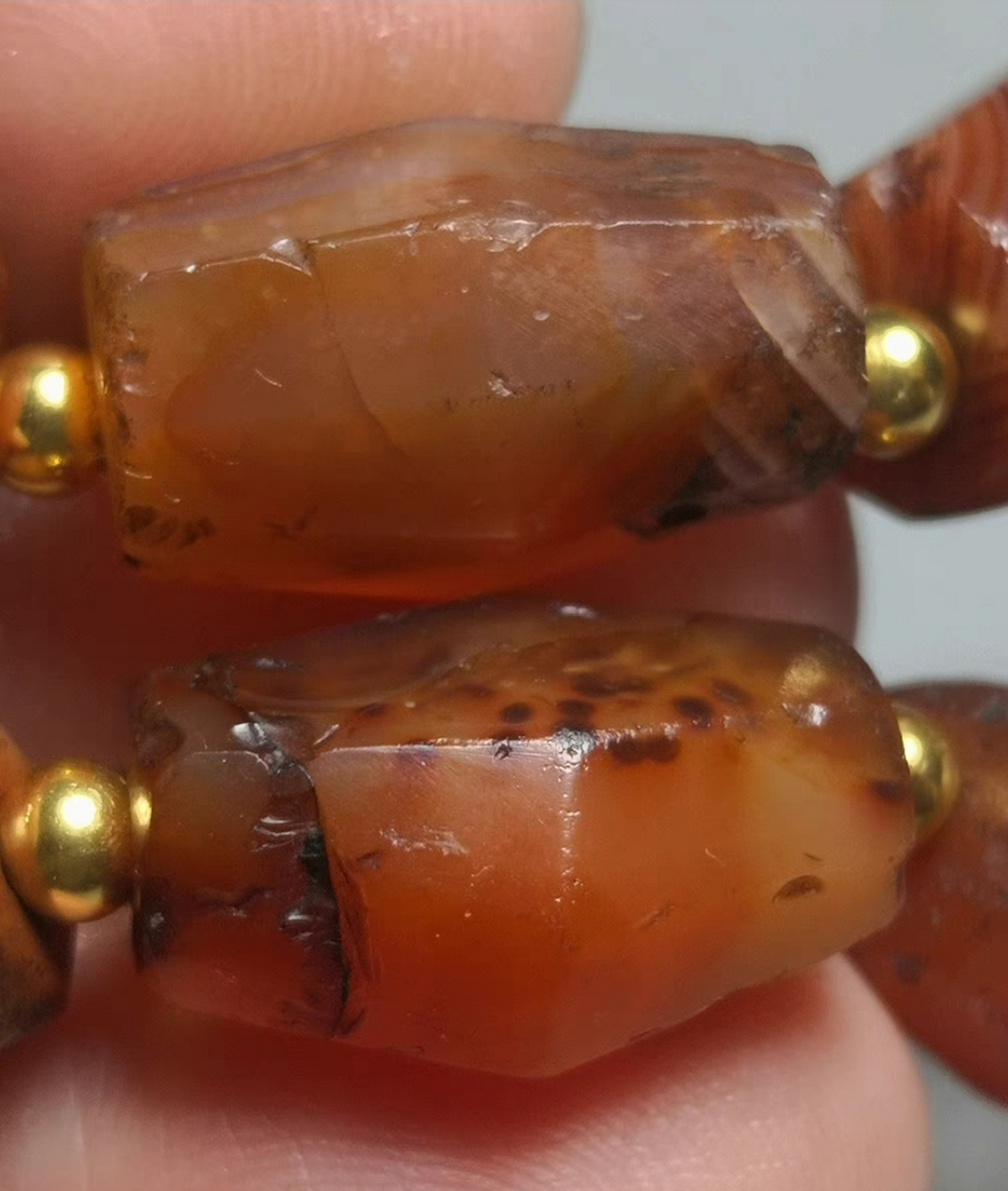 暴老 辽金八棱老玛瑙管珠手串 特惠  保真包老假一罚十支持任何机构