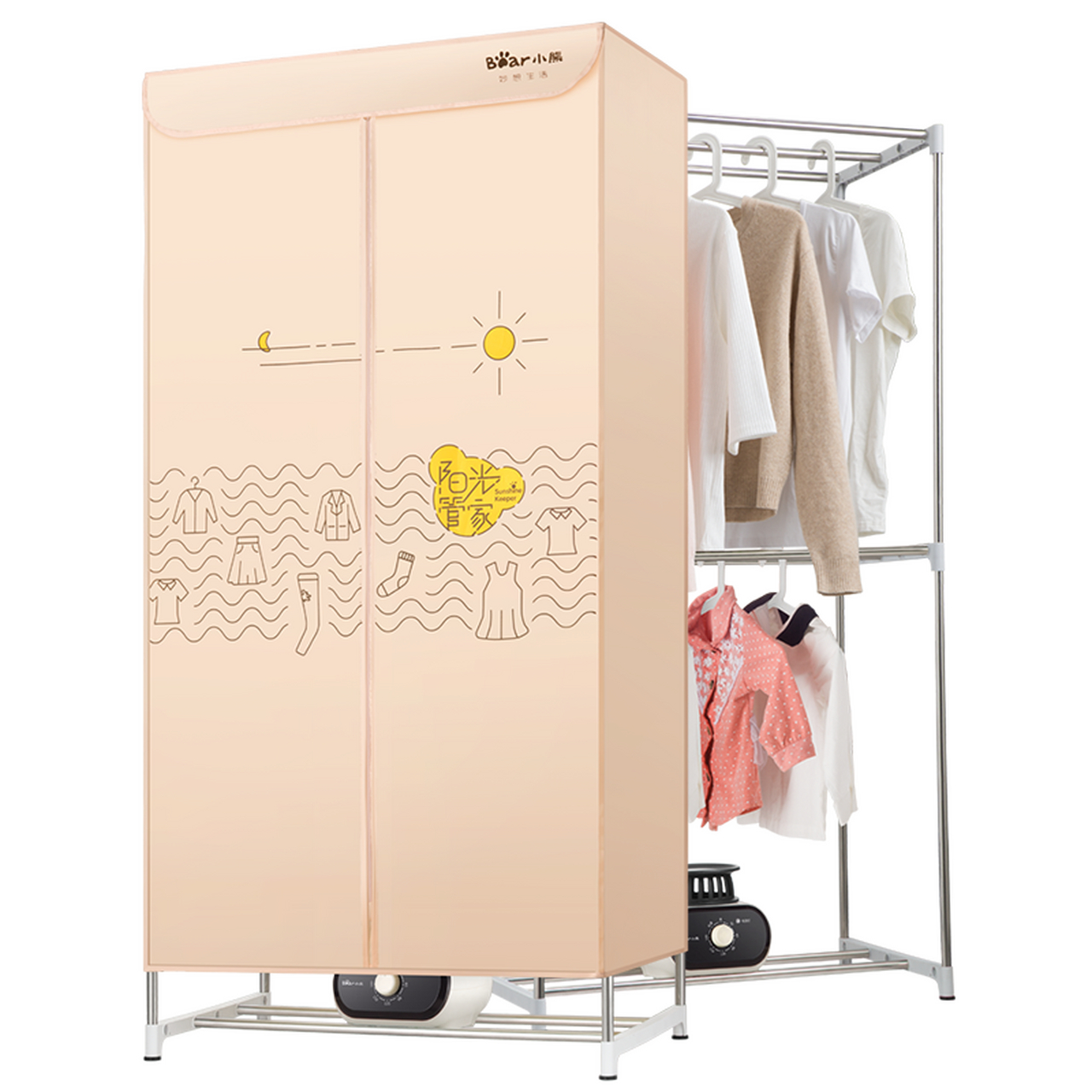 小熊(bear)烘干机家用干衣机烘衣机小型衣物烘干衣柜内裤内衣消毒机