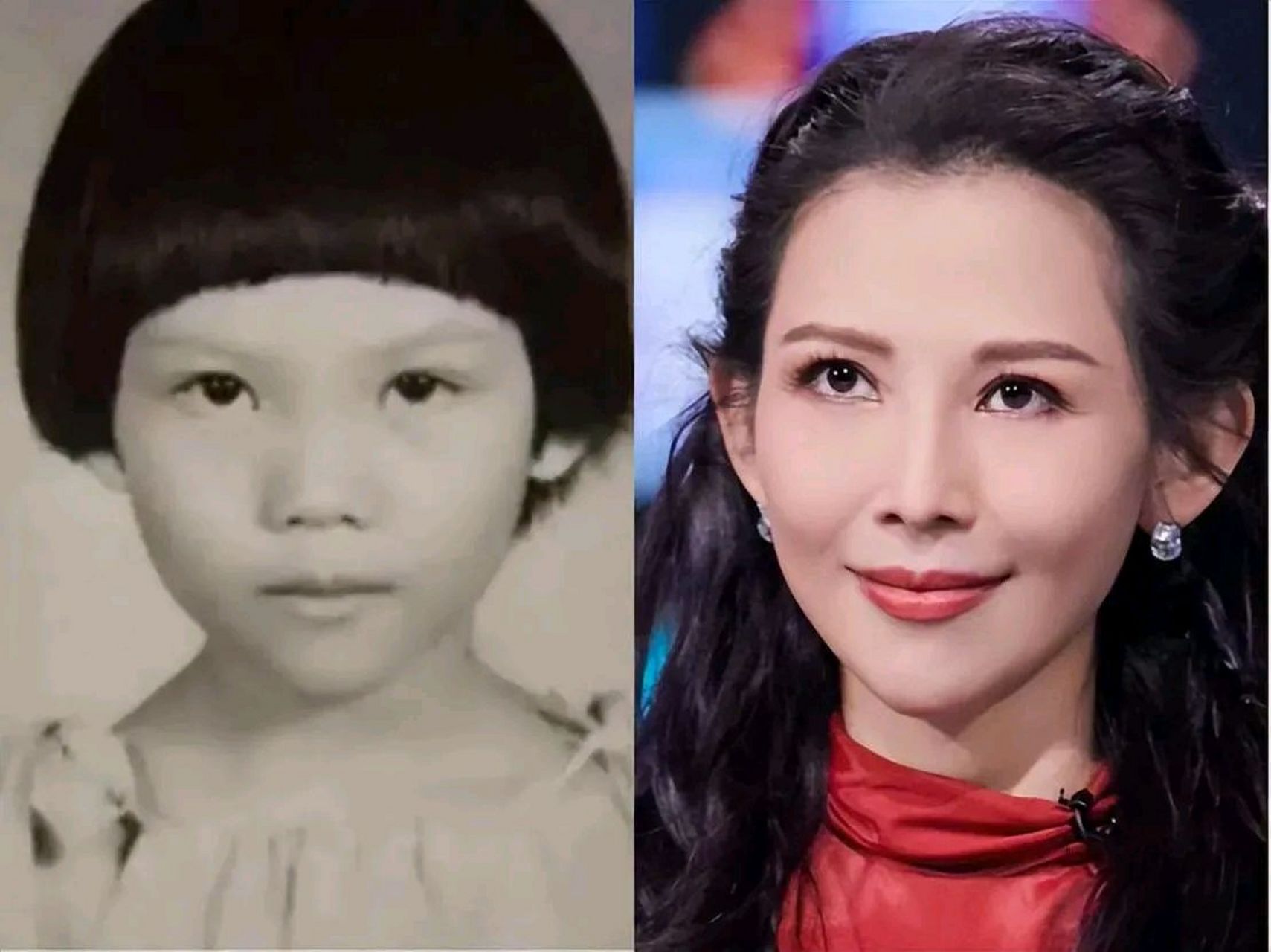 小时候的蔡少芬和现在的蔡少芬,感觉唯一的区别就是,变得更加的漂亮