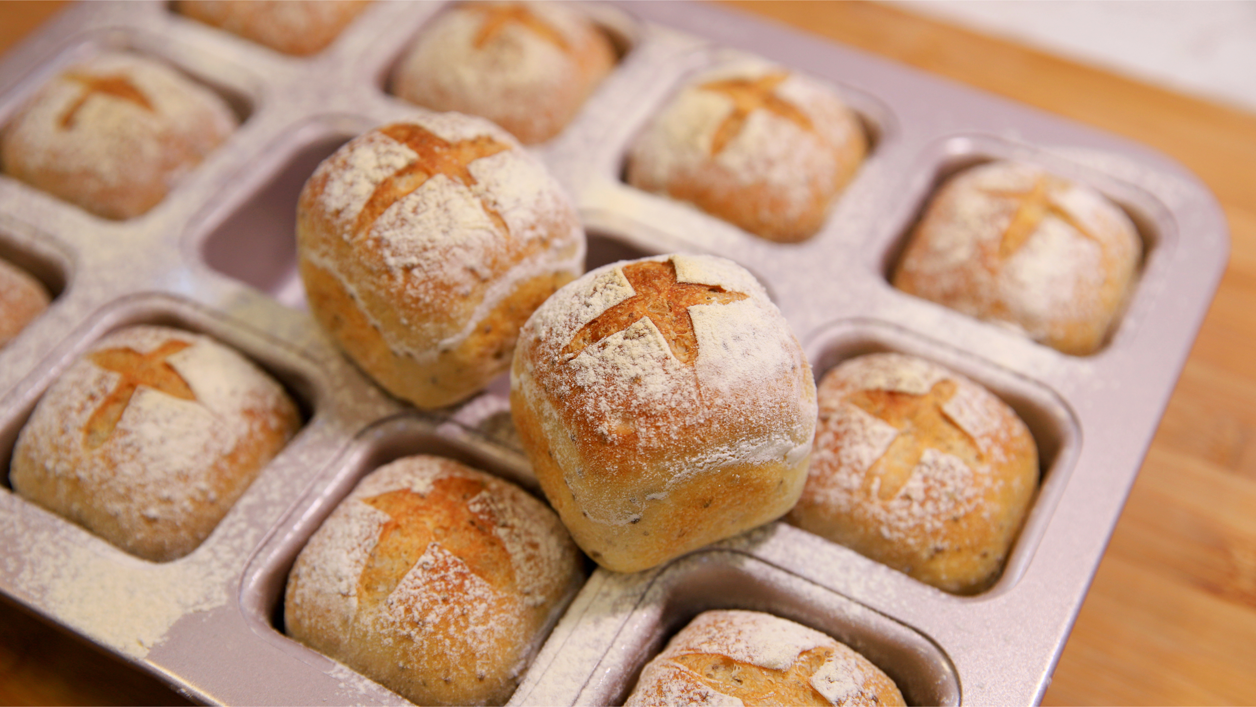 无糖无油的脆皮小面包,做法简单省事