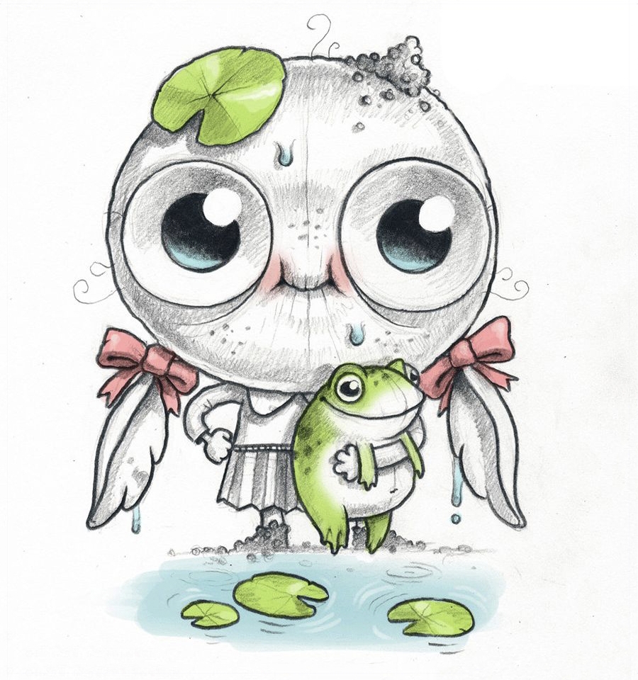 彩铅作品分享—怪兽