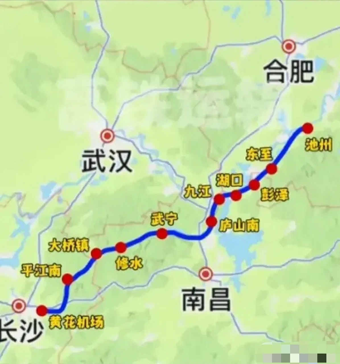 长九池高铁是长沙米字型高铁枢纽的重要组成线路.