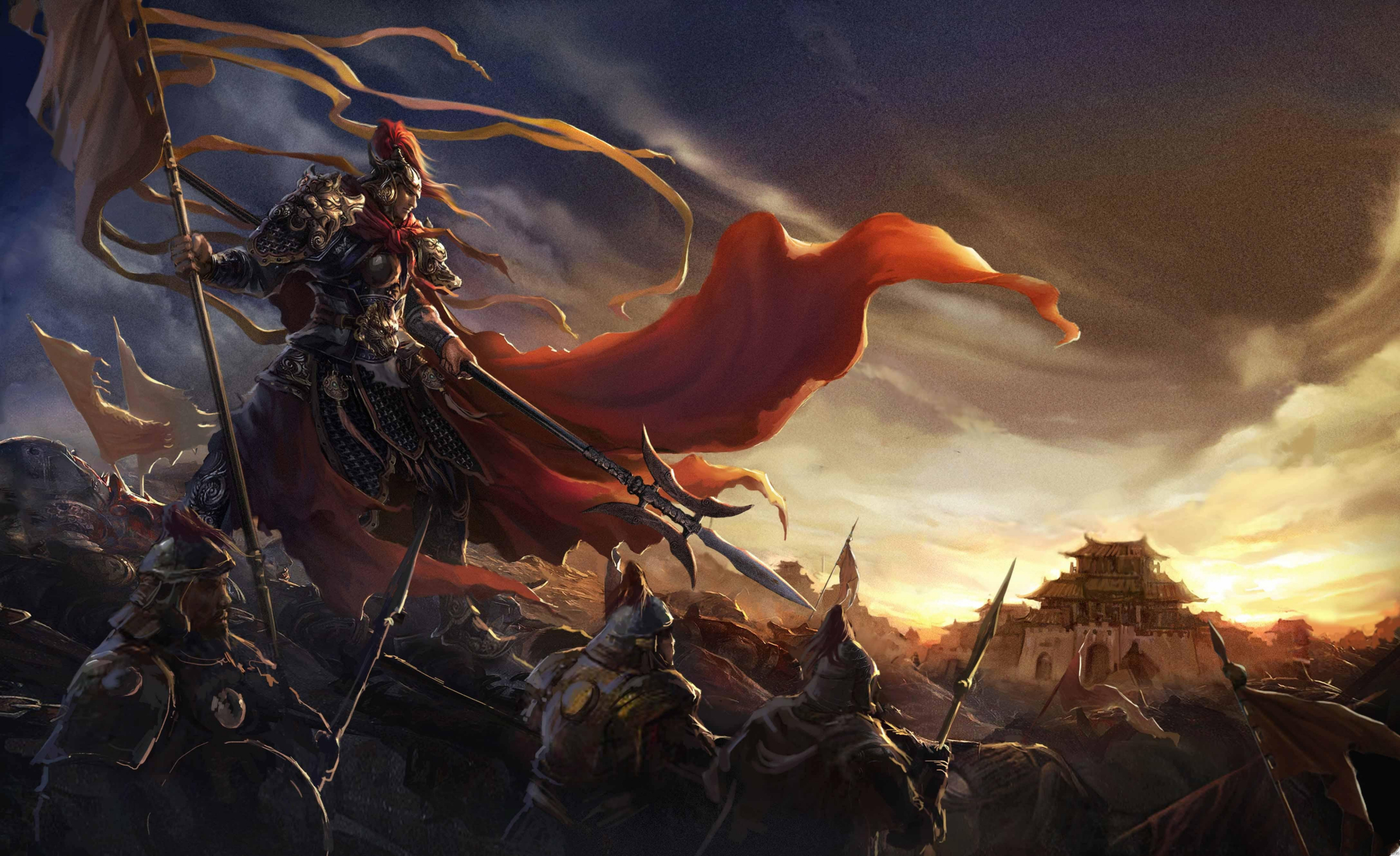 元狩二年春,霍去病率领一万大汉铁骑北击匈奴,过焉支山一千多里,夏天