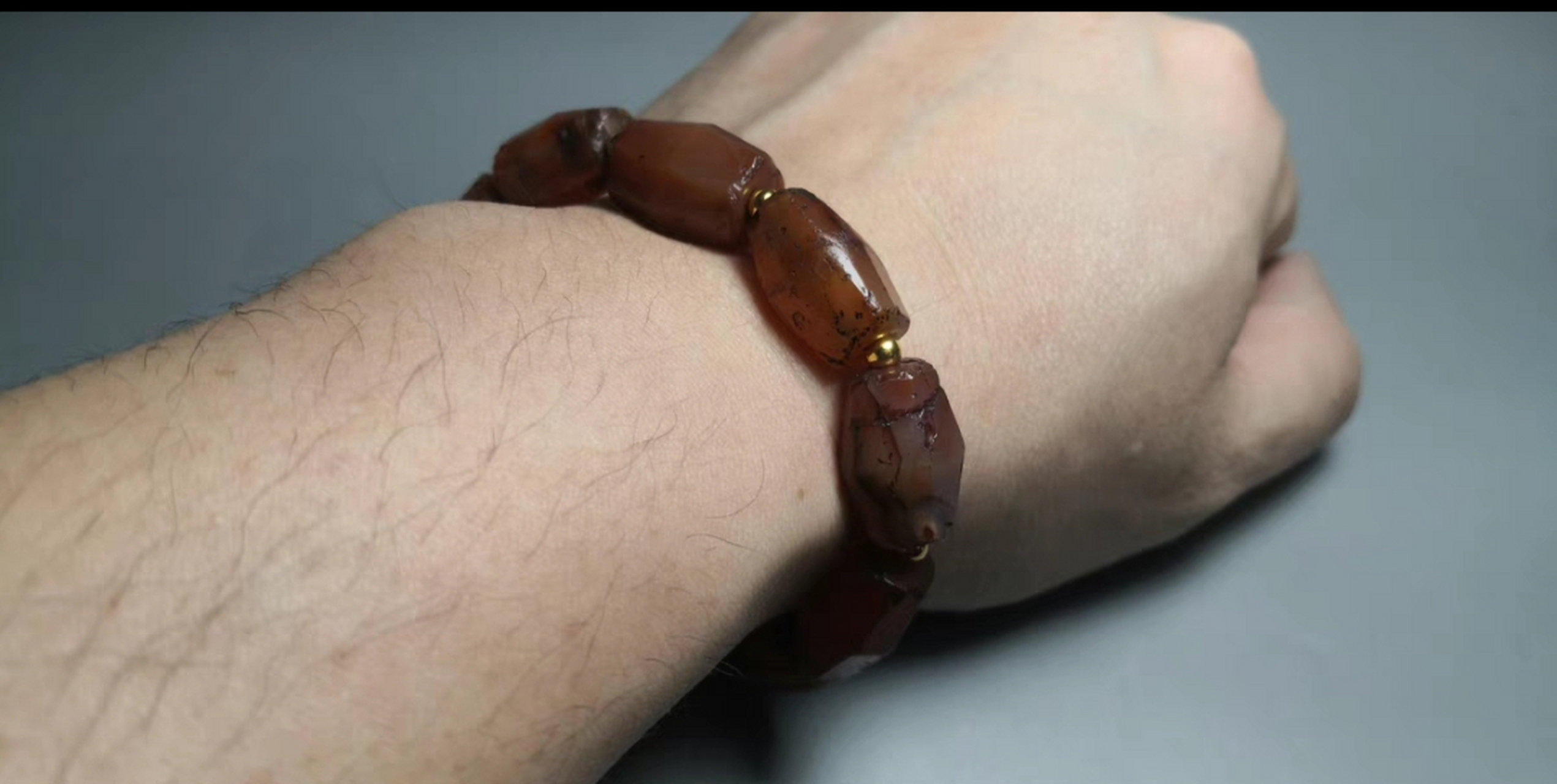 暴老 辽金八棱老玛瑙管珠手串 特惠  保真包老假一罚十支持任何机构鉴