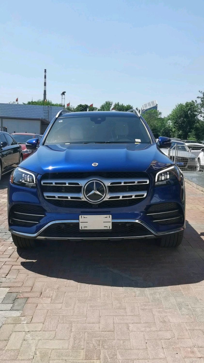 21款加版奔驰gls450月光蓝,这颜色真漂亮-度小视