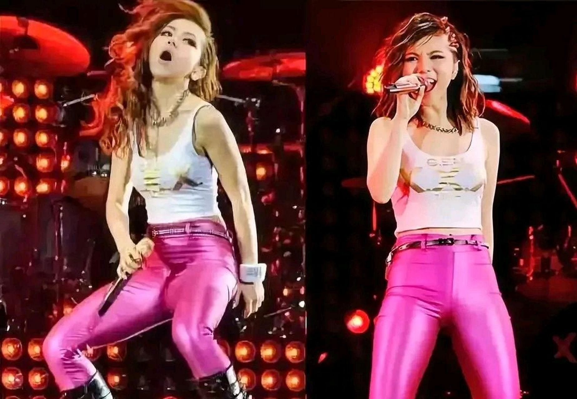 有一次,演唱会开场前,身穿紧身皮裤的邓紫棋突然尿急,想要上厕所,经纪