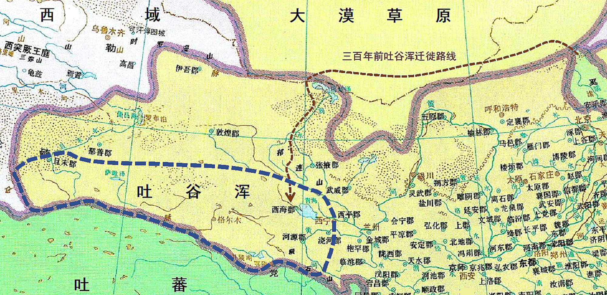 吐谷浑地图位置图片