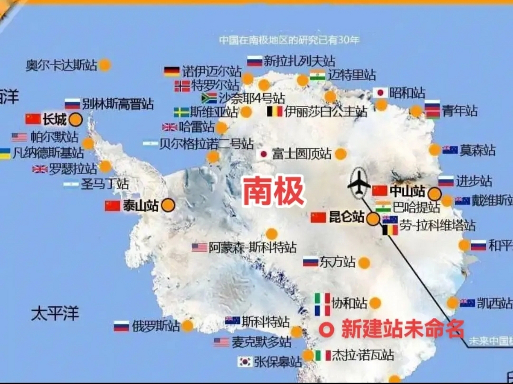 中国在南极已经有四个科考站了,不过南极洲地形复杂,面积很大,所以四
