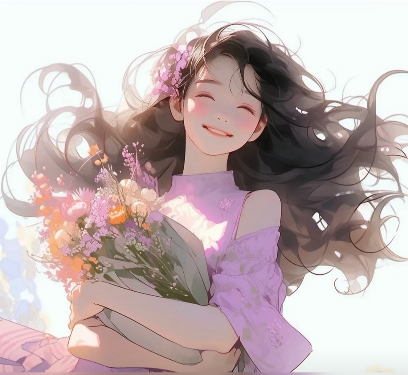 动漫 头像 人物 花开浪漫! 治愈系笑容!