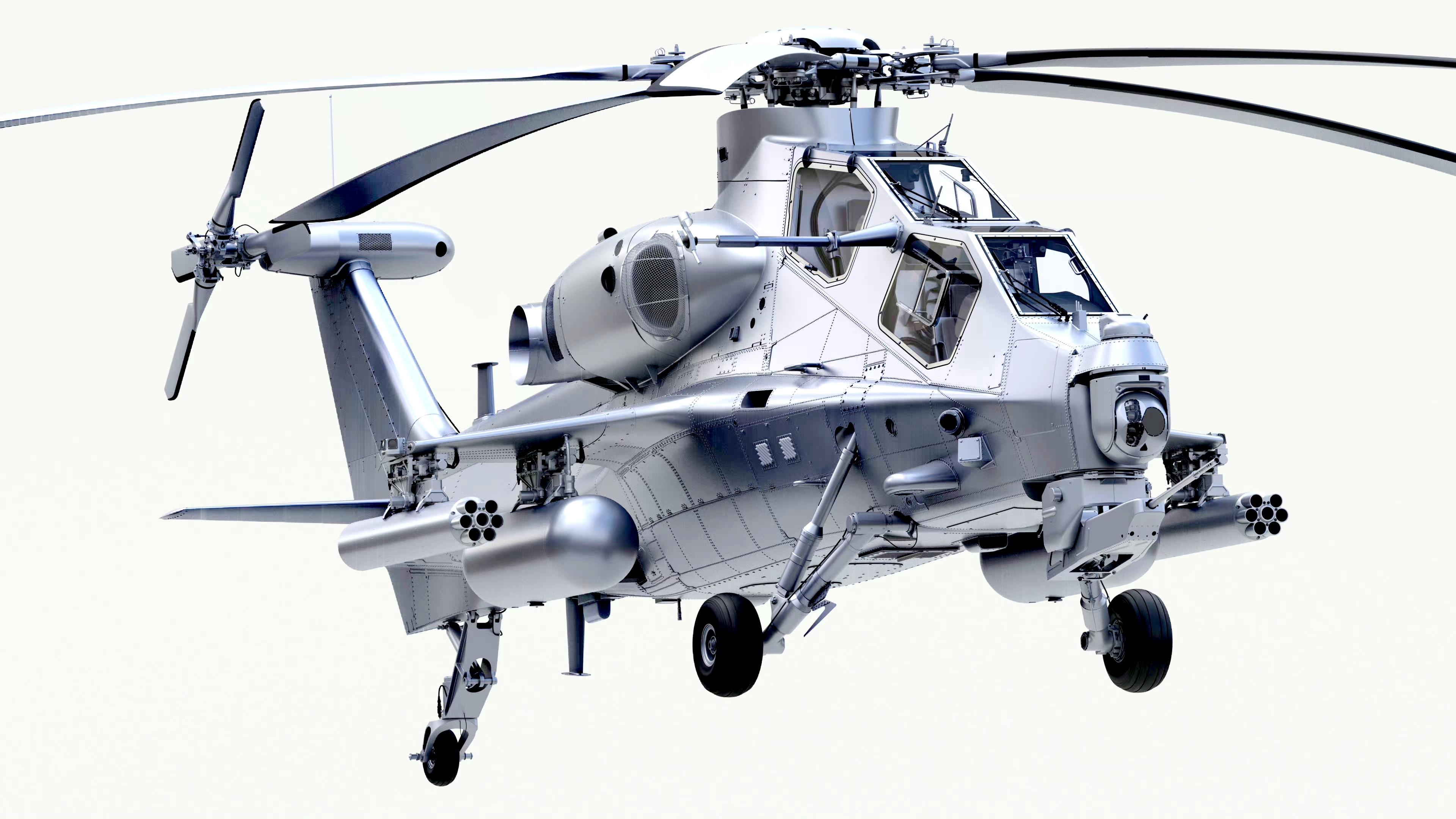 建模欣赏:直-10 中型武装直升机