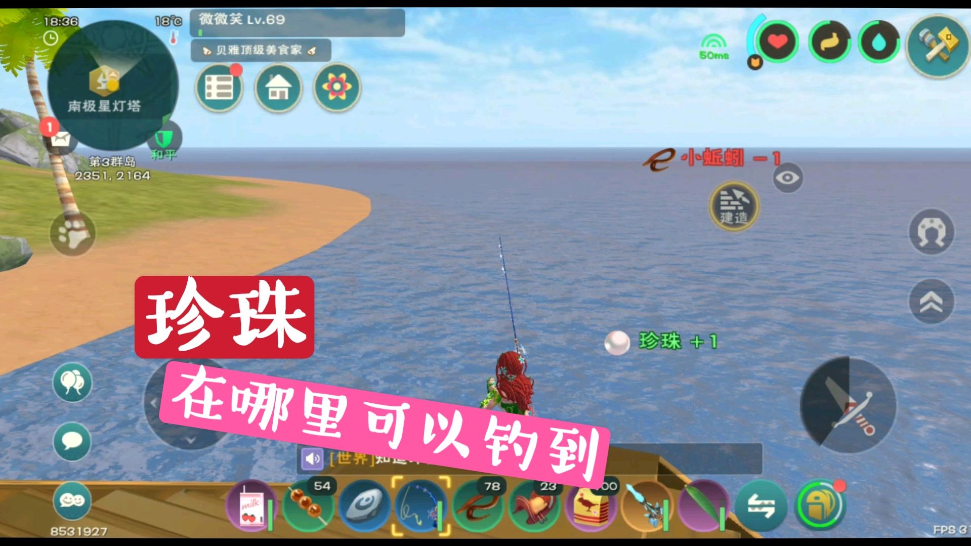 创造与魔法新手攻略:珍珠的钓鱼地点在四角灯塔