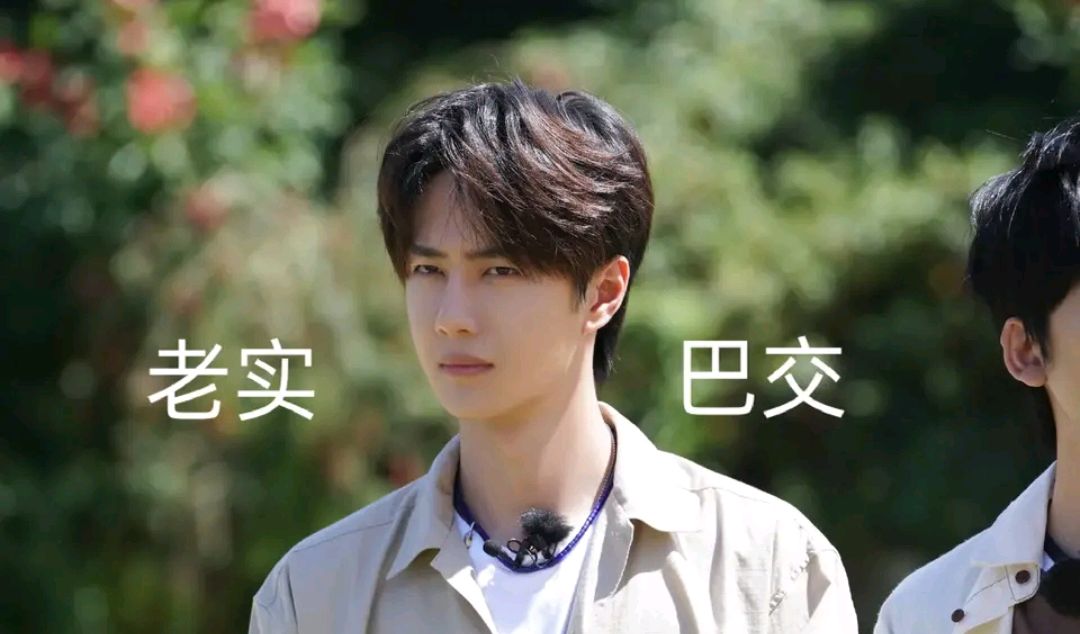 王一博被虫子惊出表情包,老实巴交的样子,傻憨憨太可爱