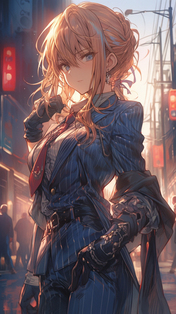 二次元美少女# #ai绘画# 西装丽人