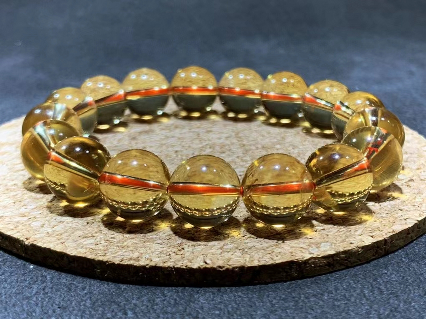 天然巴西黄水晶手串 招财必备!晶莹剔透!#黄水晶手串