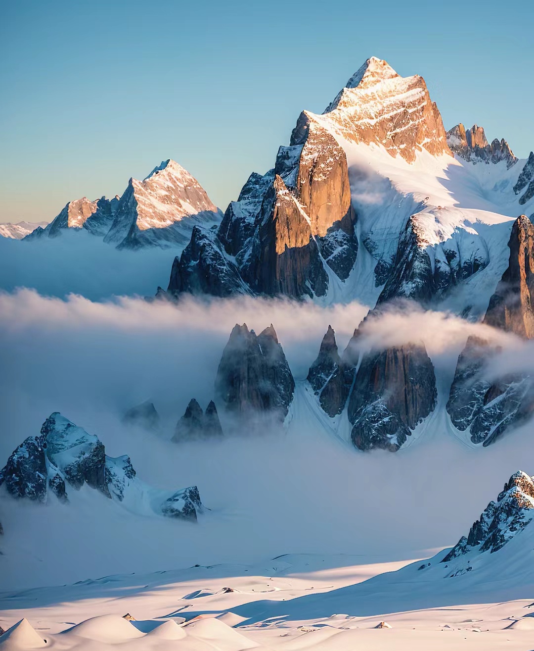 雪山景点图片