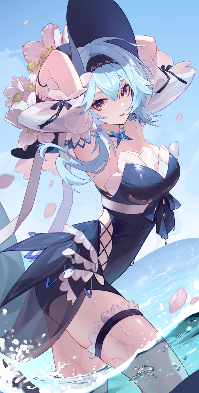穿上泳装的优菈,简直就是为优雅而生[awsl]#原神#  画师:爱东东不爱吃