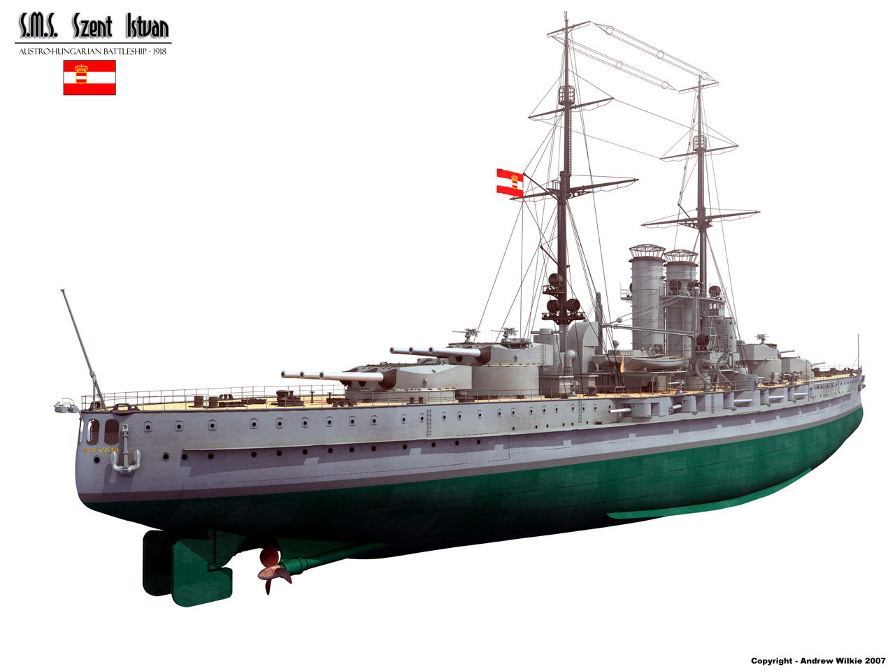 舰船欣赏:奥匈帝国海军 联合力量级战列舰