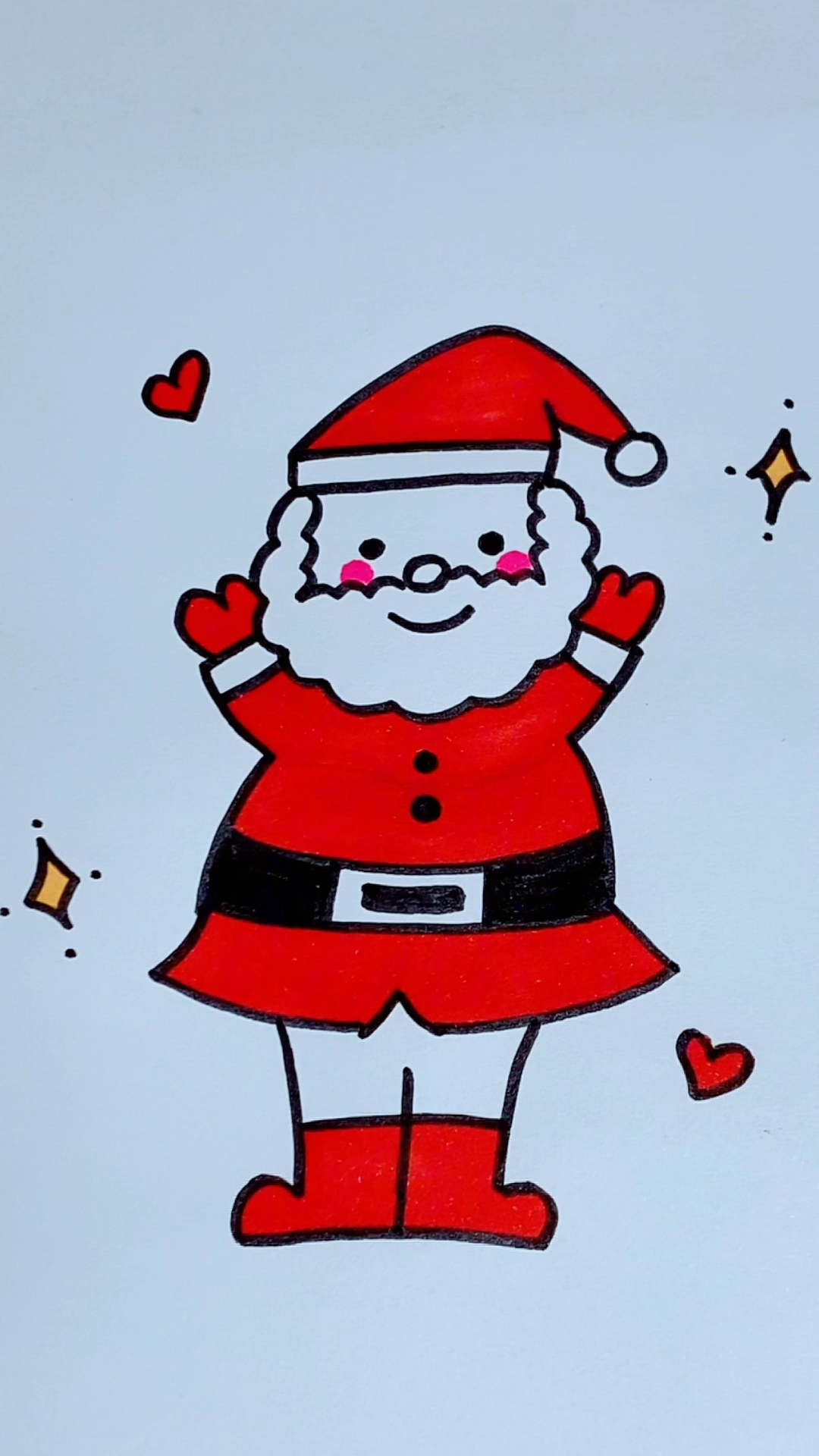 一起画圣诞老人