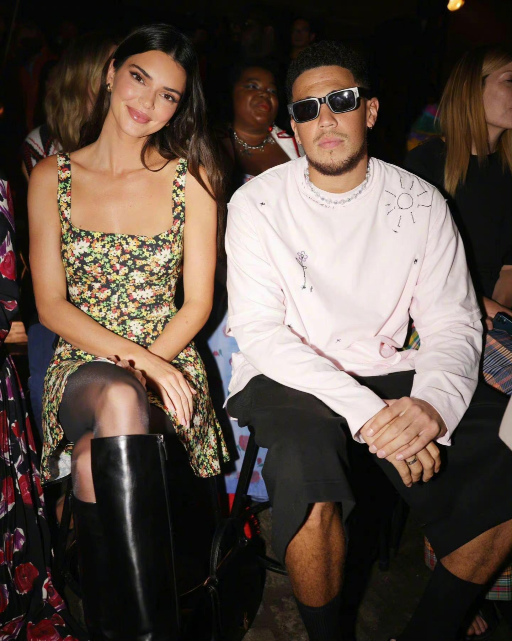 肯豆kendall jenner和前男友,nba球星德文·布克日常外出约会街拍合集