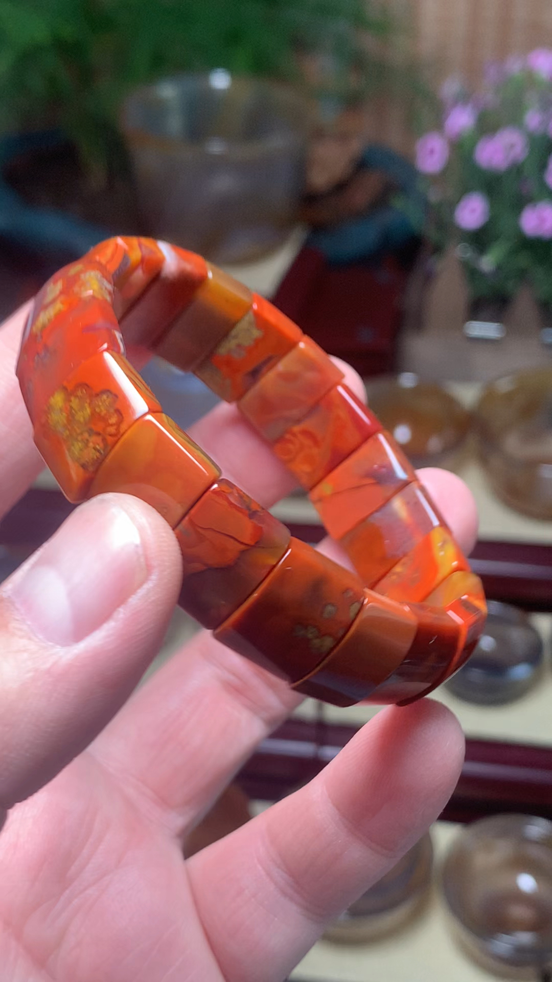 天然战国红玛瑙手牌新作