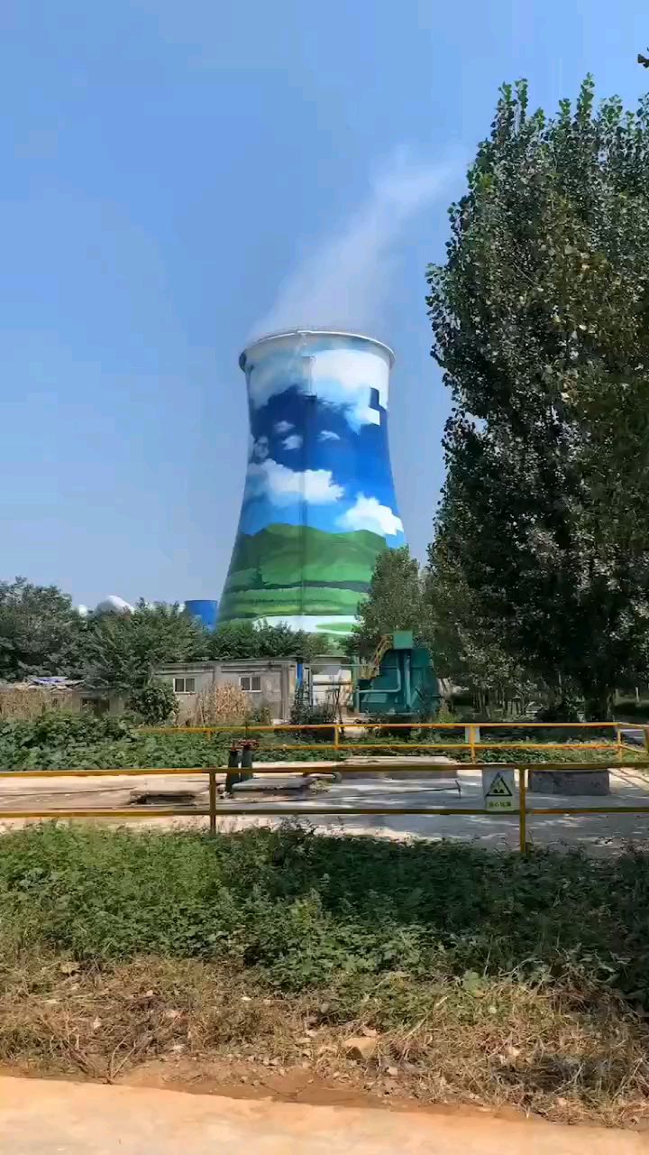 凉水塔美化后效果图