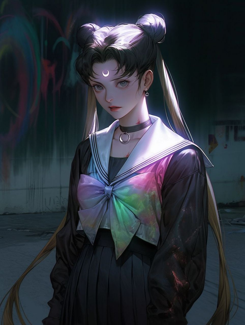 黑水月| 双马尾 曾清澈的月光化为黑暗的利刃,眼神透着冷酷,隐藏着