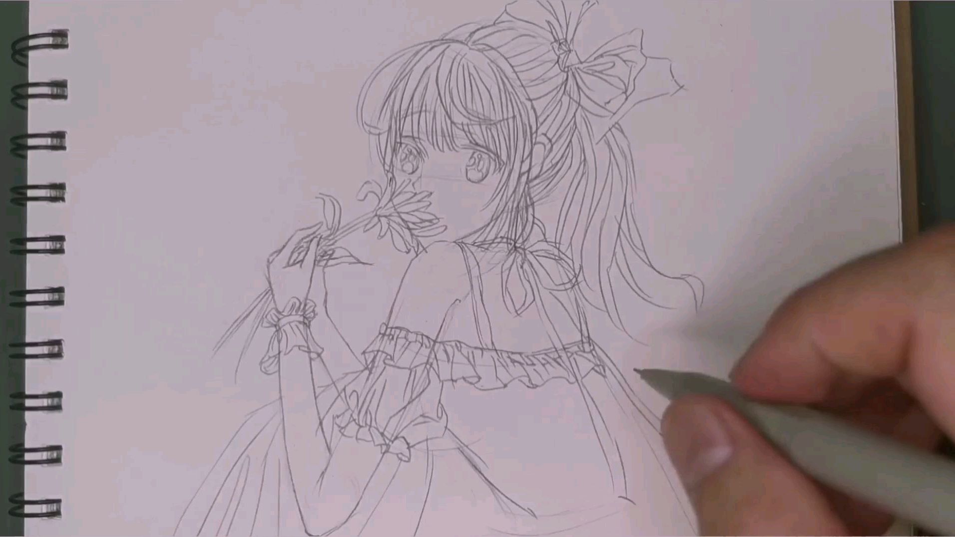 性感动漫女孩线稿起形教程,我们一起学习吧