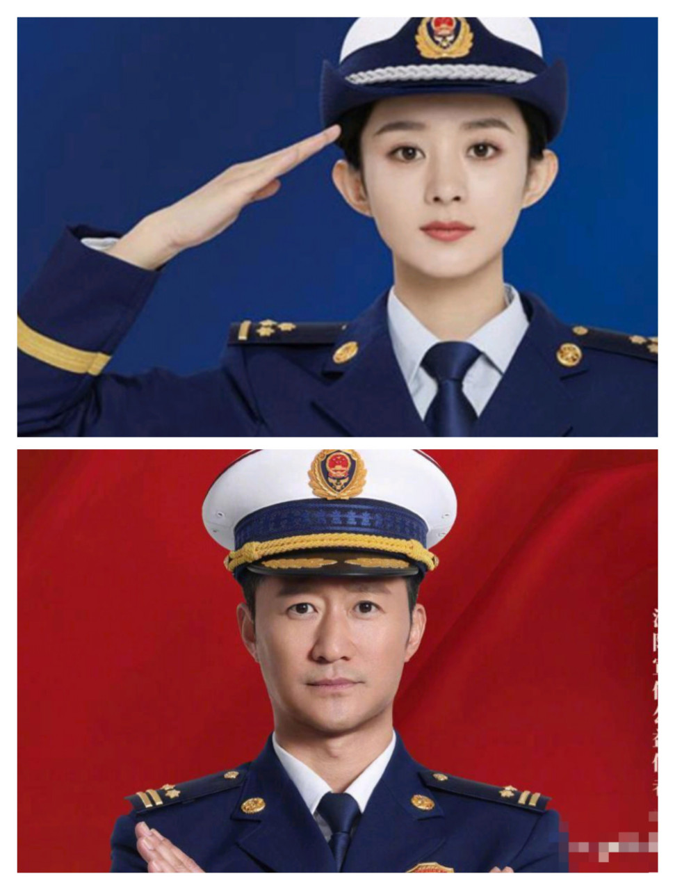 第1,赵丽颖近日和吴京被官宣为《国家防火》形象大使.