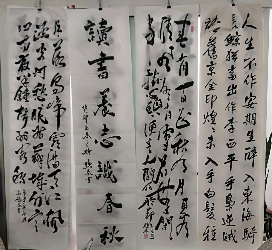 中国当代著名书法大师马晓春书法珍宝在平凉书香斋古玩字画厅展出