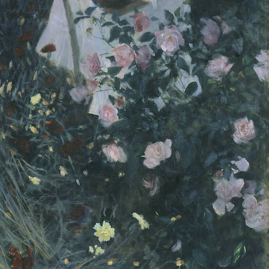 萨金特(john singer sargent)笔下的《康乃馨,百合花与玫瑰花》