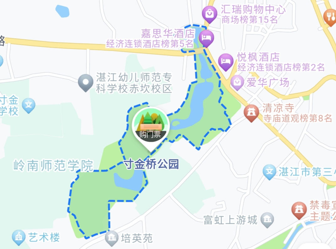湛江寸金桥公园平面图图片