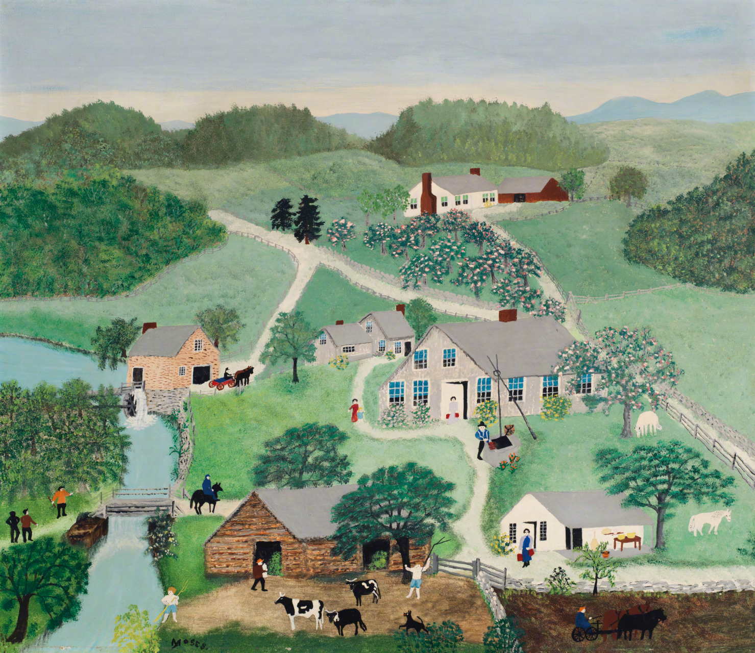 摩西奶奶笔下的作品. 67 676767 #插画