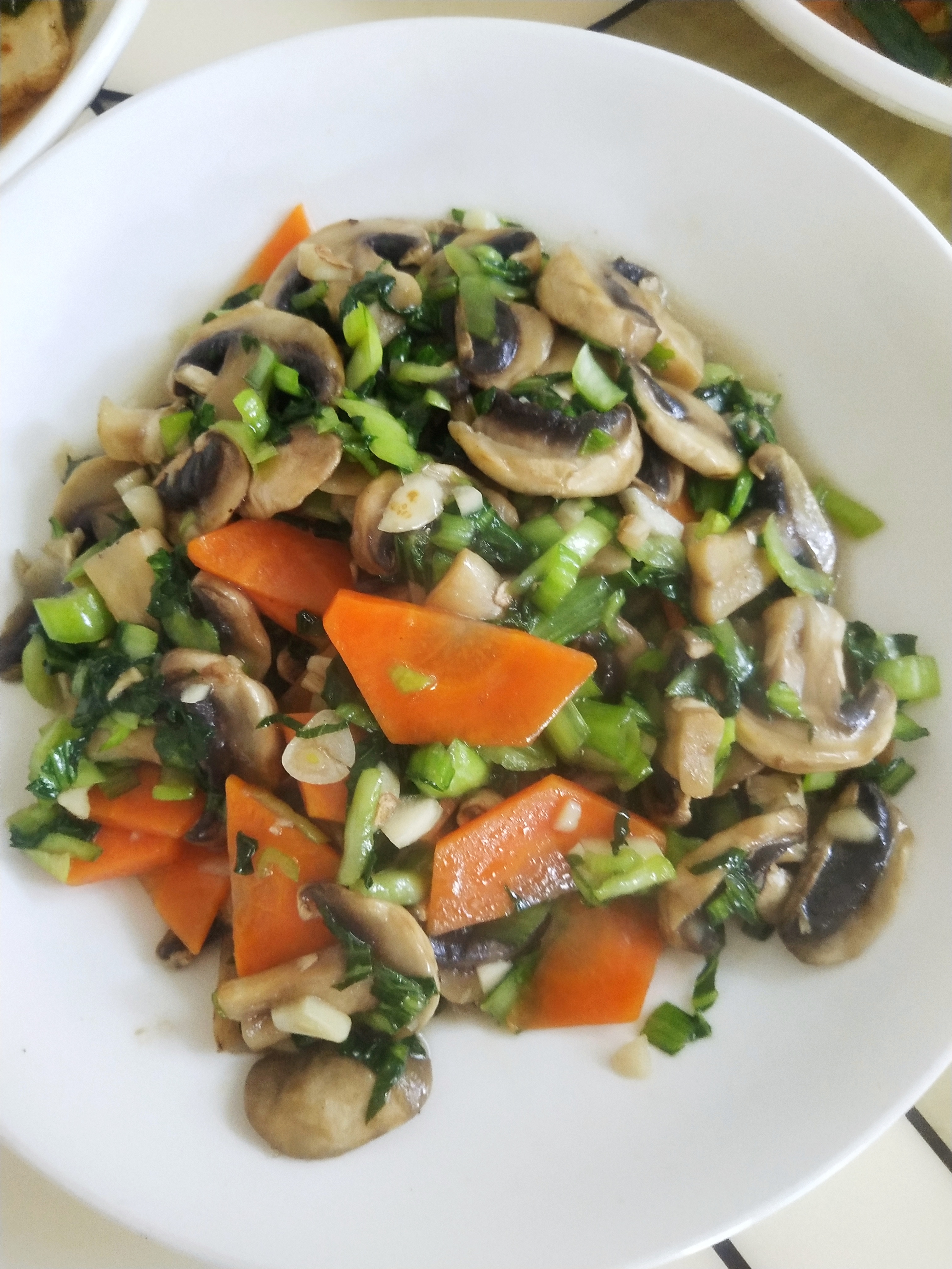 清炒香菇菜蘑菇片