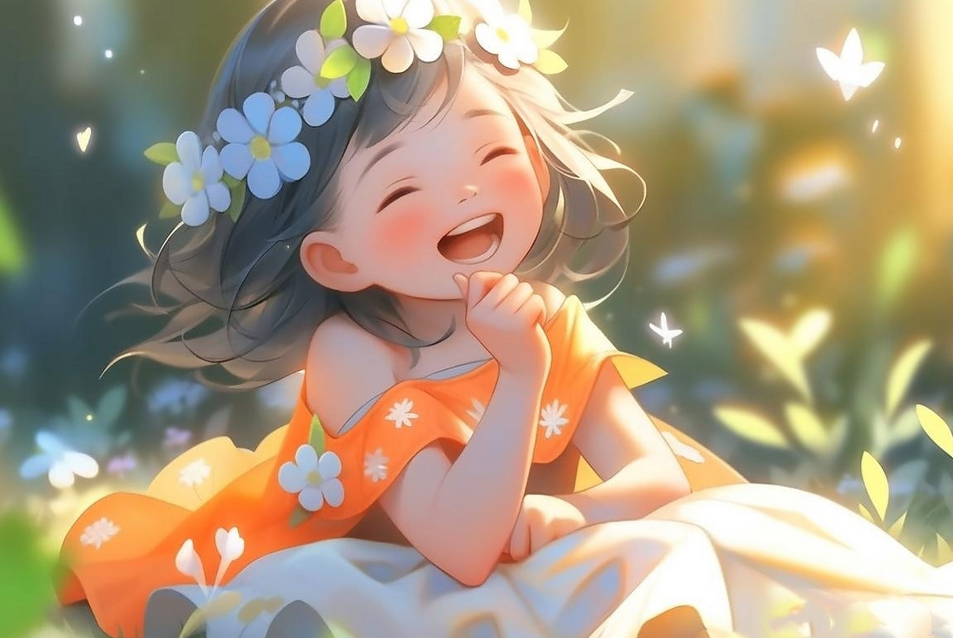 哈哈快乐女孩治愈头像.